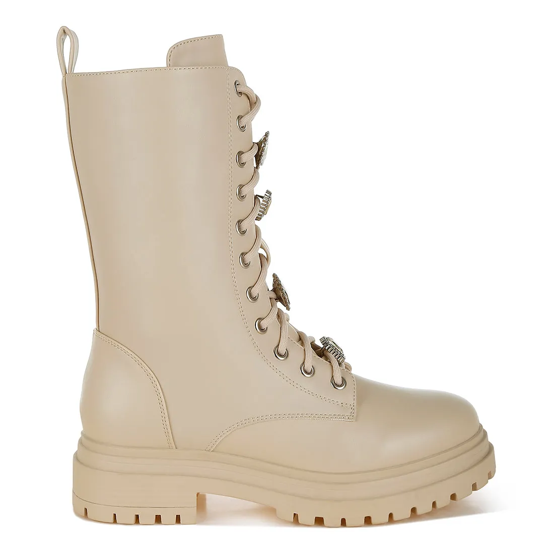 Rhinestone jewelled Chunky Boots