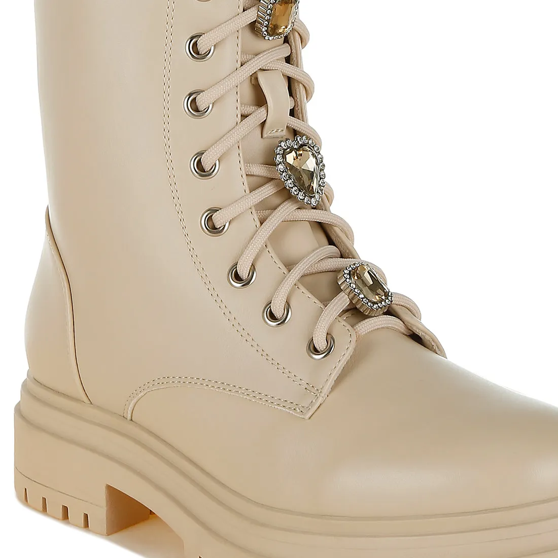 Rhinestone jewelled Chunky Boots