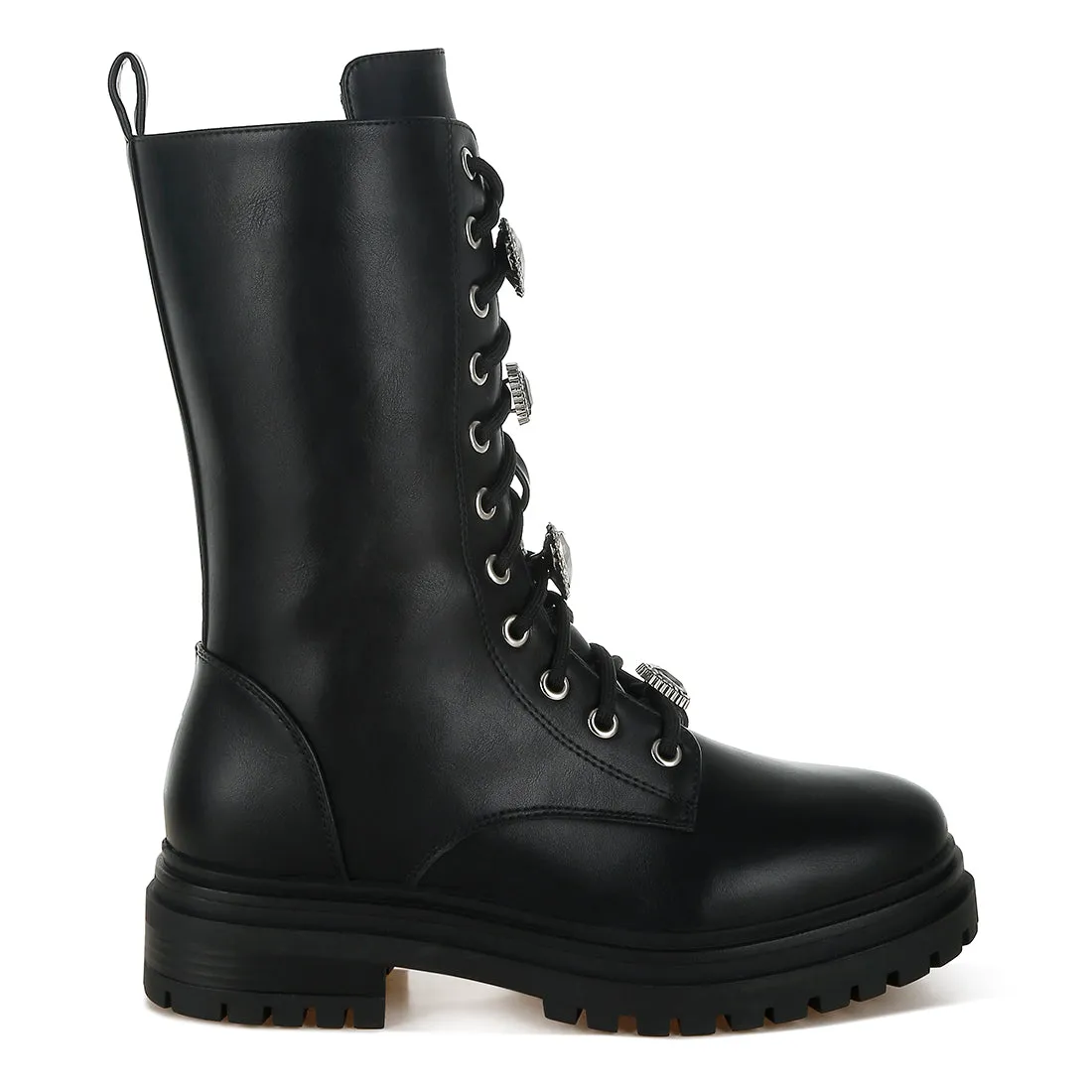 Rhinestone jewelled Chunky Boots