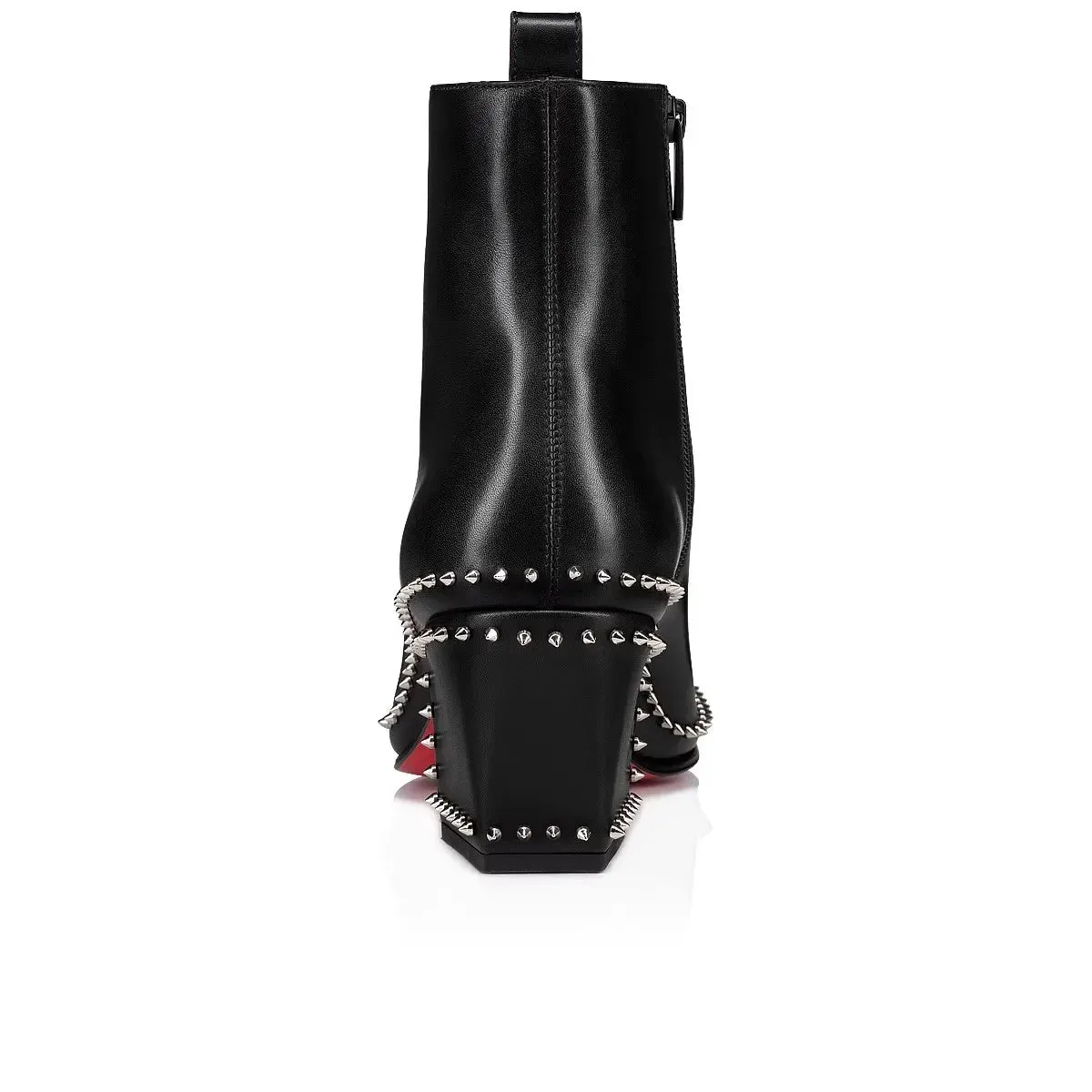Rhinestone suede ankle high heeled red bottom Boots