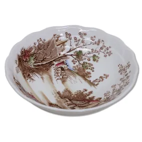 Ridgway Coaching Days Multicolor Coupe Cereal Bowl 6 1/4" Staffordshire 1971