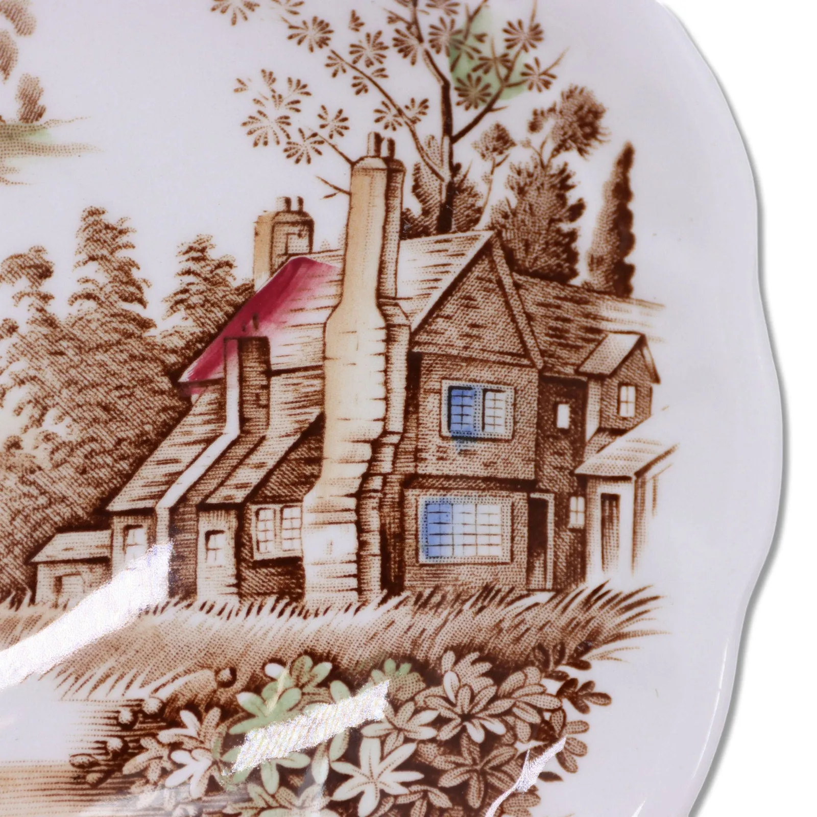 Ridgway Coaching Days Multicolor Coupe Cereal Bowl 6 1/4" Staffordshire 1971