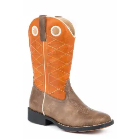 Roper LITTLE KIDS Boone Boot Brown/Orange