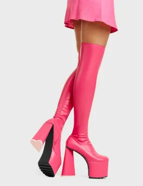 Separate Platform Thigh High Boots