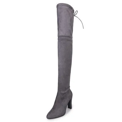 Sexy Party Fashion Leather Over Knee Heels Boots