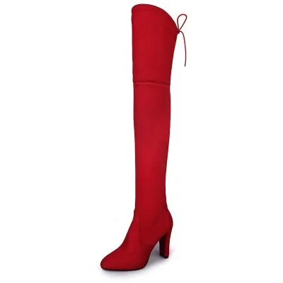 Sexy Party Fashion Leather Over Knee Heels Boots