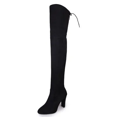 Sexy Party Fashion Leather Over Knee Heels Boots