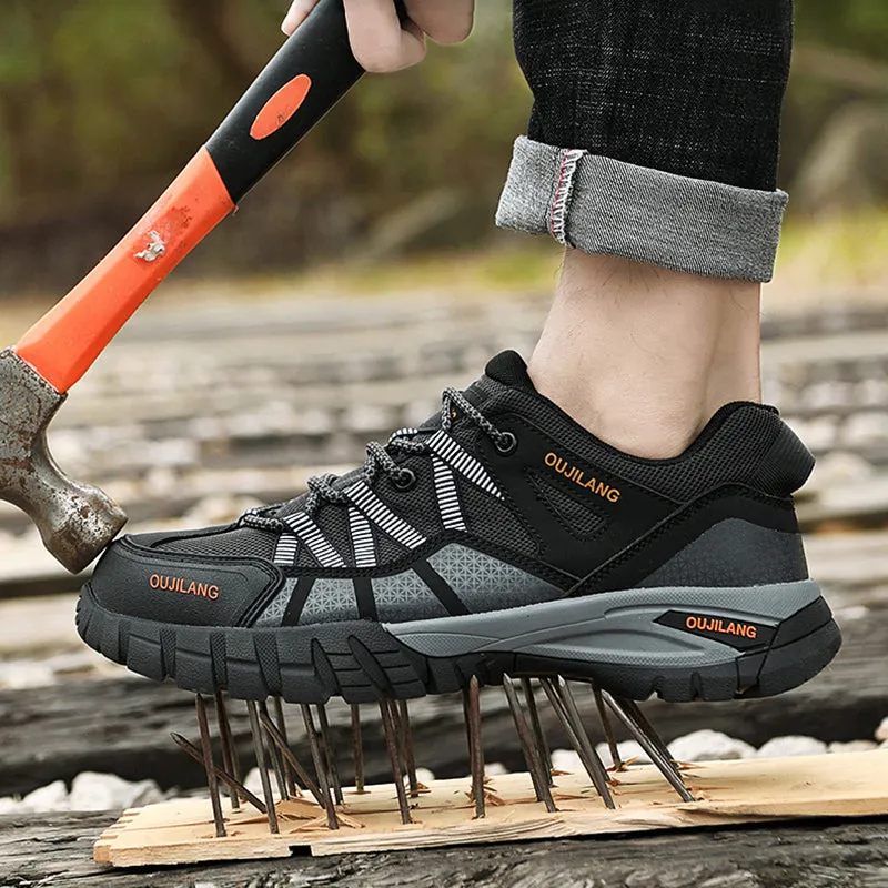 Steel Toe Shoes for Men Women Safety Comfortable Lightweight Puncture Proof Slip on Indestructible Work Sneakers