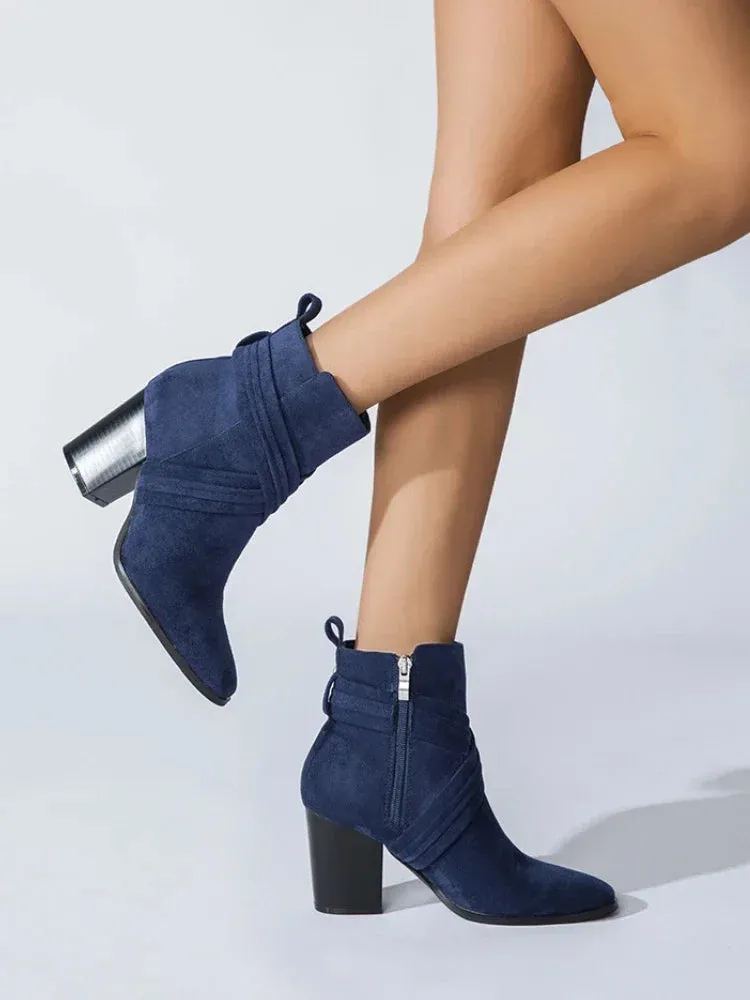 Superb Suede Side Zip Ankle Boots