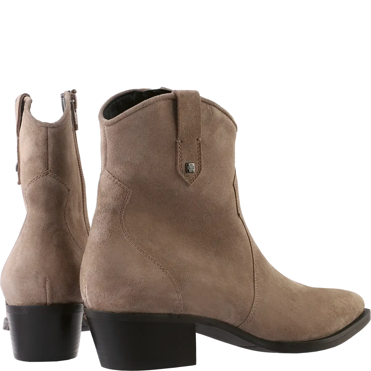 Tate Cowboy Style Boots Taupe