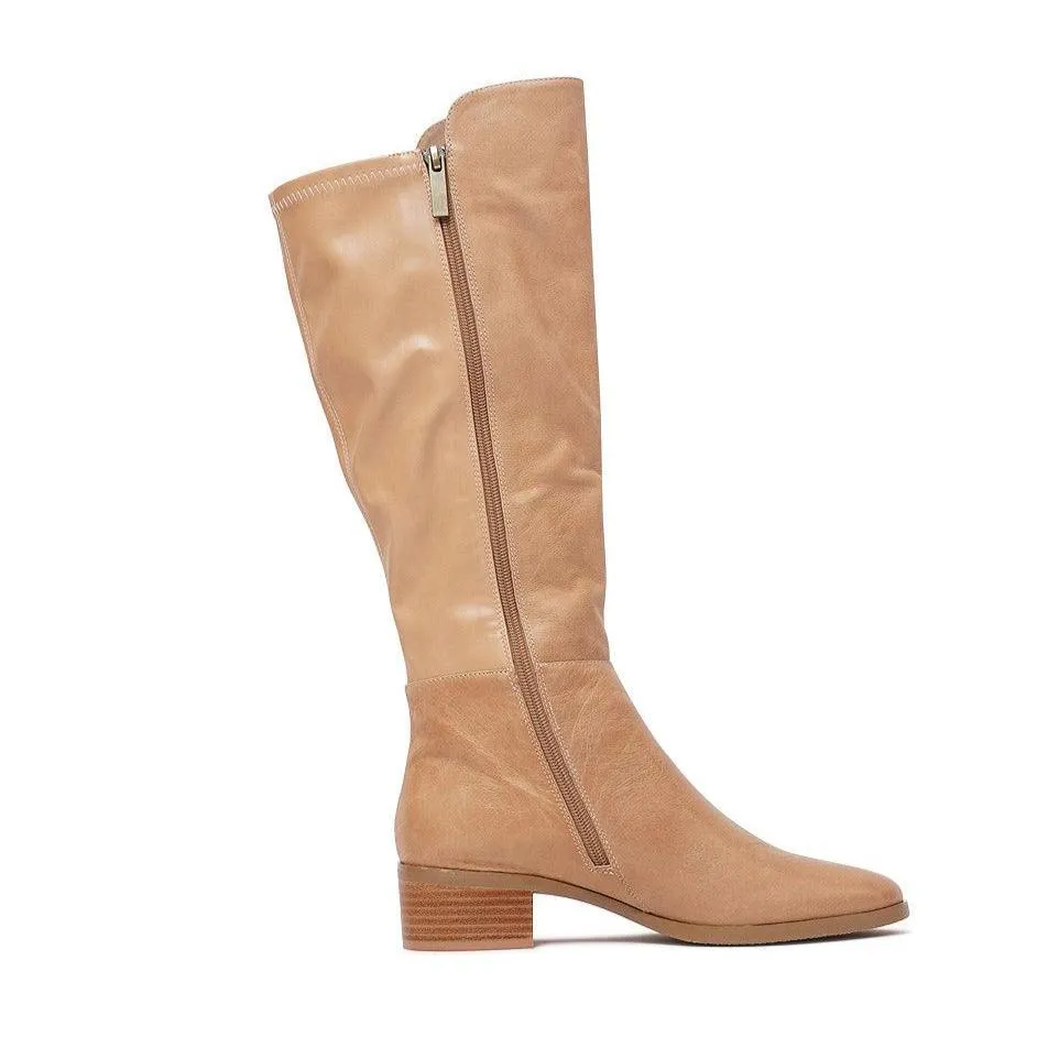 Tetley Cappacino Leather Knee High Boots