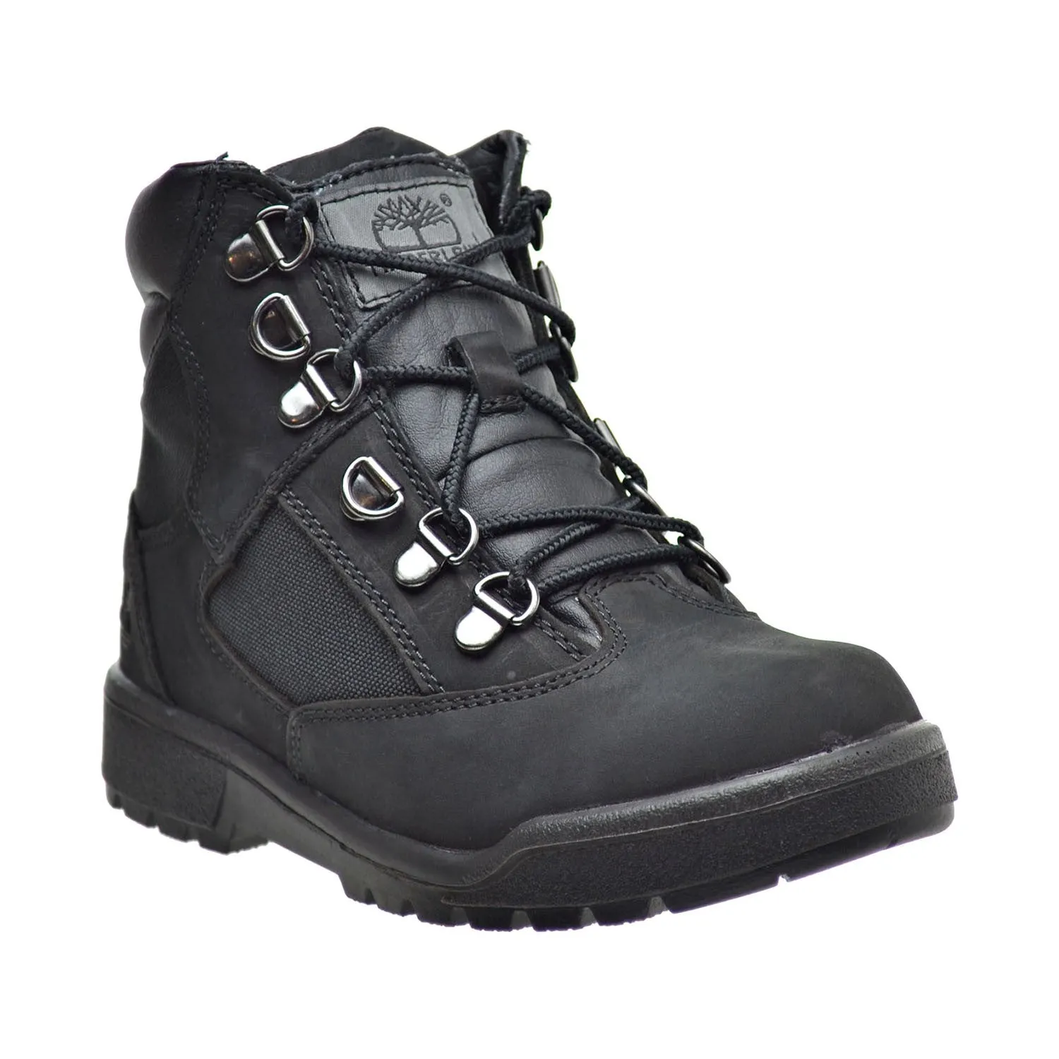Timberland 6 Inch F/L Field Little Kid's Boots Black Nubuck