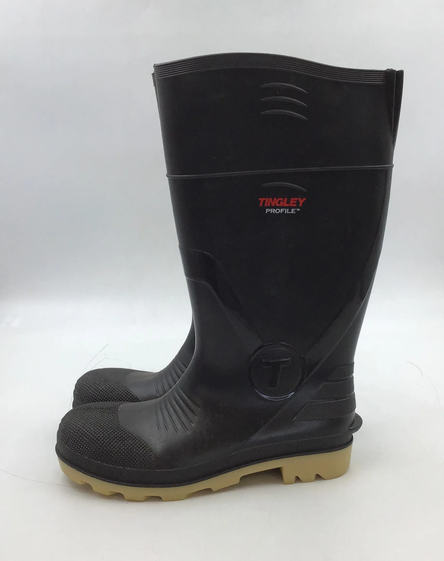 Tingley Men's Black Round Toe Knee High Waterproof Rain Boots - Size 7