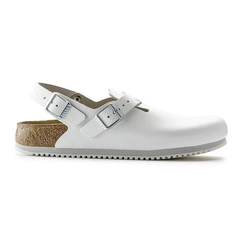 Tokio Clog White Leather Non-Slip Soles - BIRKENSTOCK
