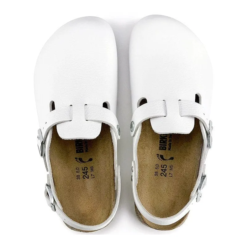 Tokio Clog White Leather Non-Slip Soles - BIRKENSTOCK