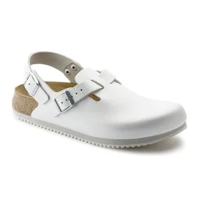 Tokio Clog White Leather Non-Slip Soles - BIRKENSTOCK Tokio Clog White Leather Non-Slip Soles - BIRKENSTOCK
