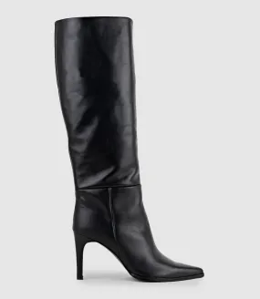 VELIA80 Western Knee High Boot in Black
