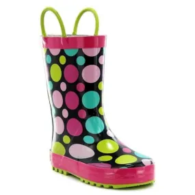 Western Chief Kids Dot Party Rain Boots - Black