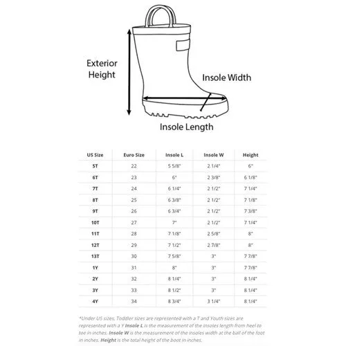 Wildlife tracker loop handle rubber rain boots