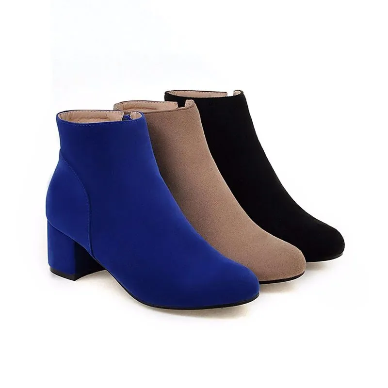 Women's Autumn/Winter Casual Faux Suede Ankle Shoes
