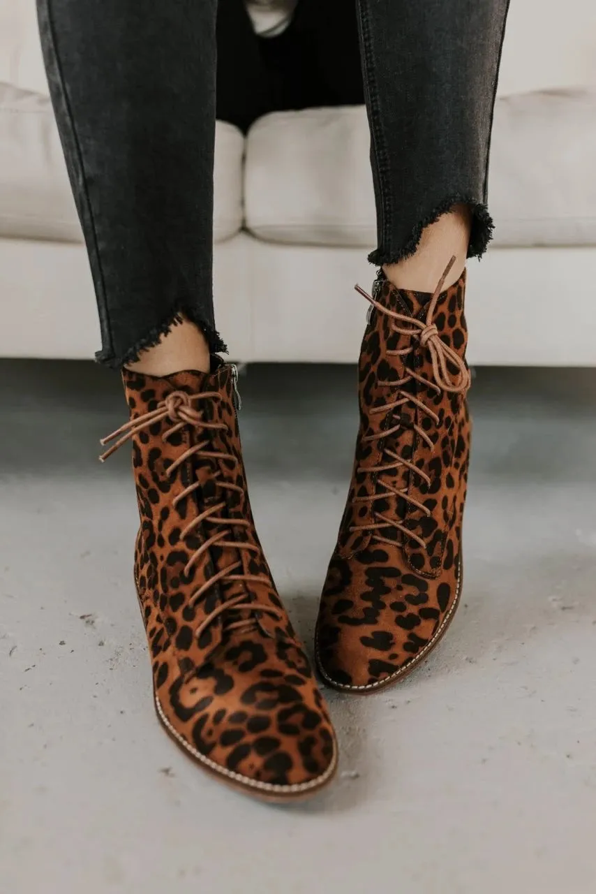 Women's Square Heel Suede Martin Boots