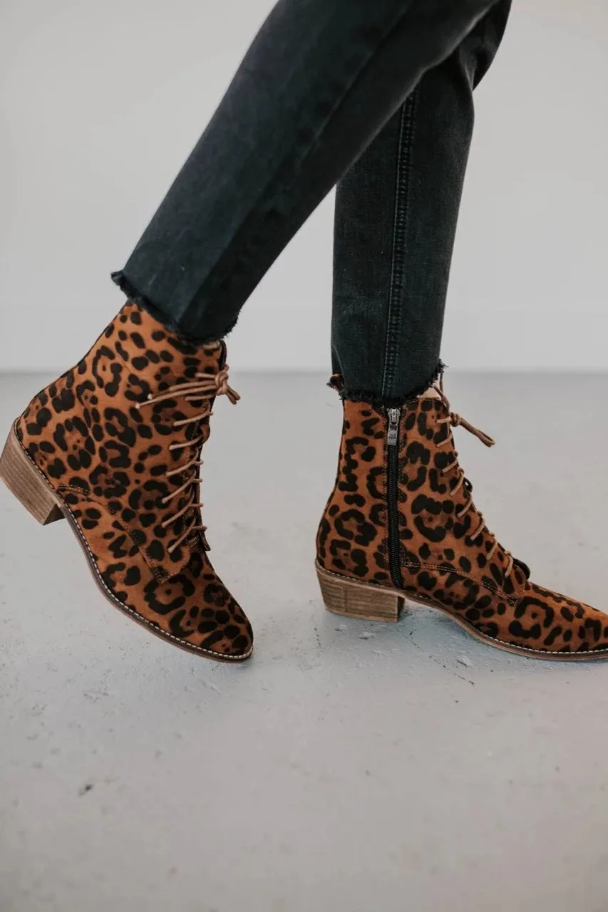 Women's Square Heel Suede Martin Boots