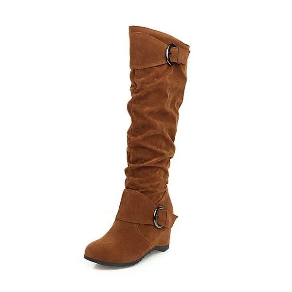 Women'S Wedge High Knee Boots 11429618C