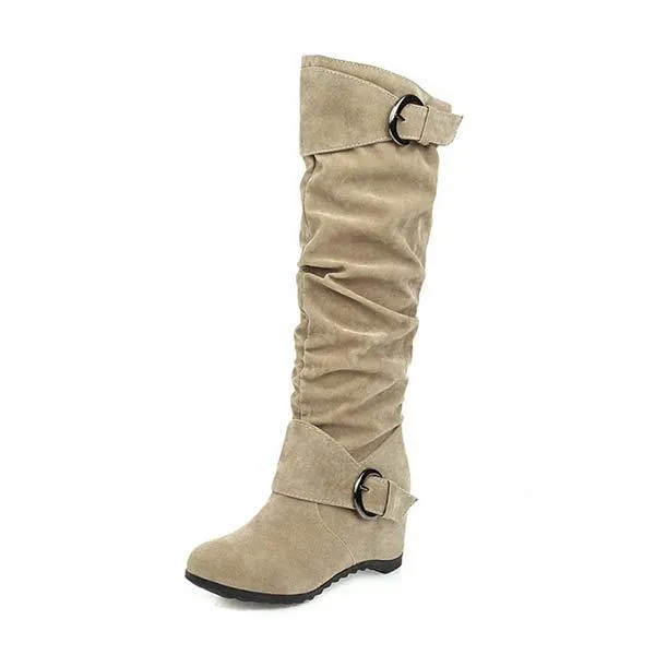 Women'S Wedge High Knee Boots 11429618C