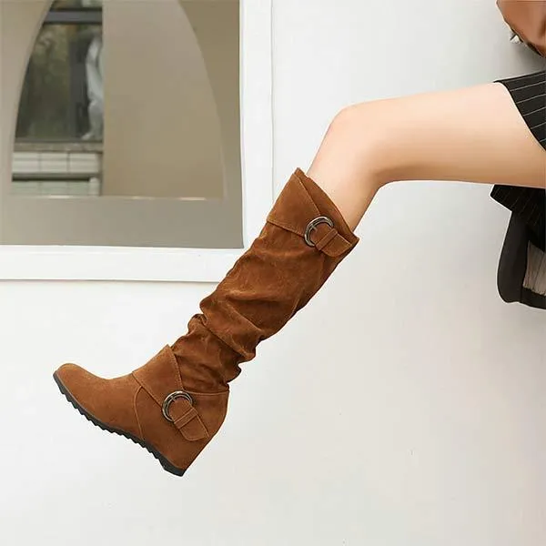 Women'S Wedge High Knee Boots 11429618C