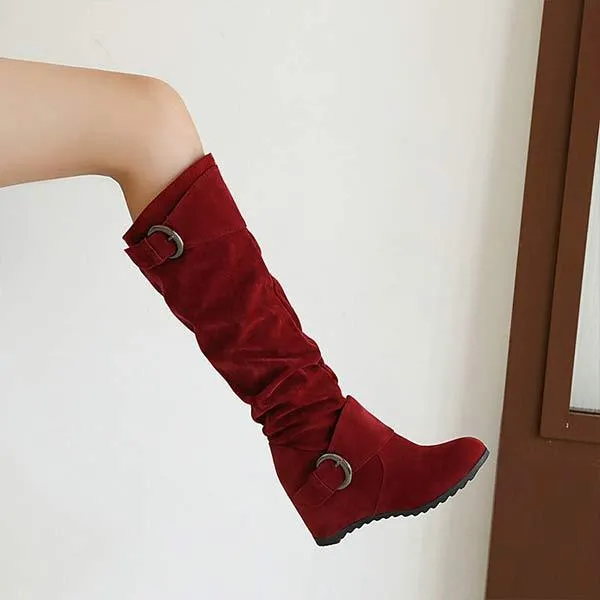 Women'S Wedge High Knee Boots 11429618C