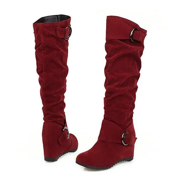 Women'S Wedge High Knee Boots 11429618C