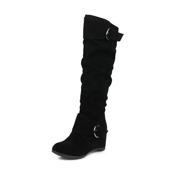 Women'S Wedge High Knee Boots 11429618C