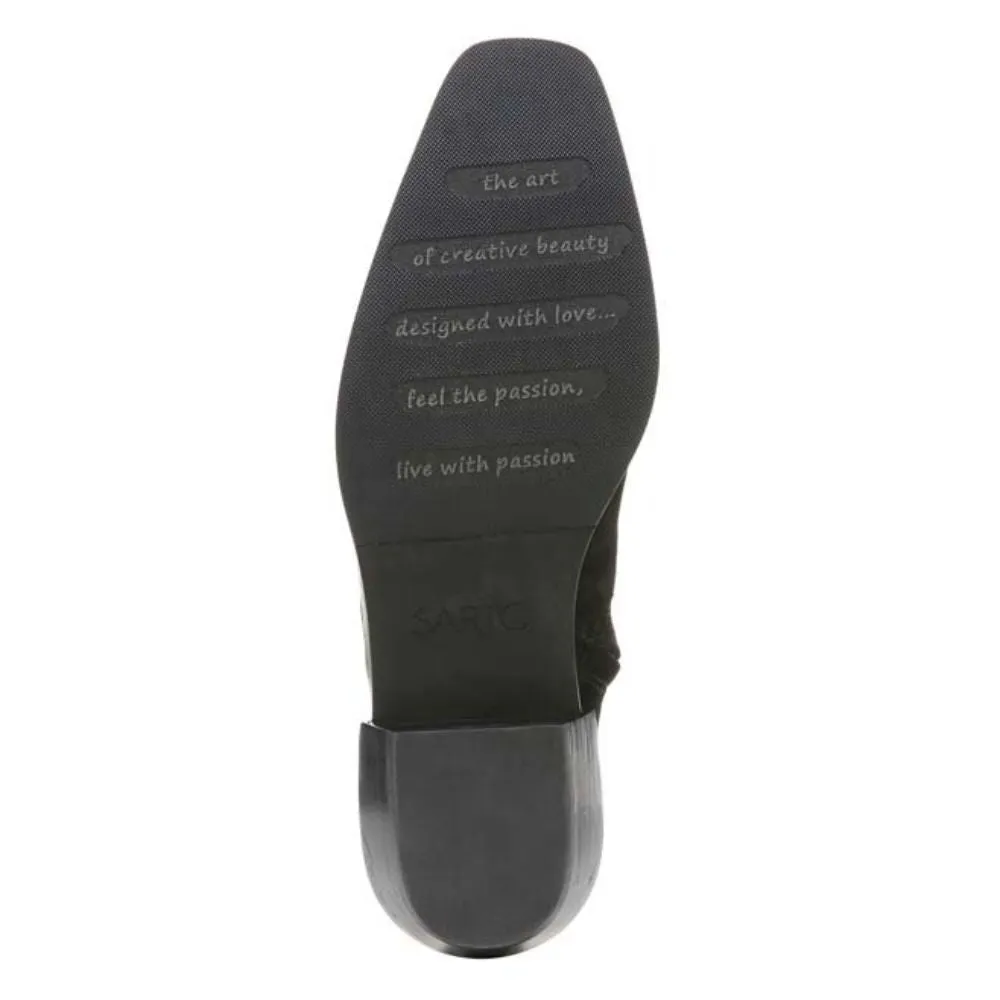 Yeni Black Suede Franco Sarto Ankle Boot