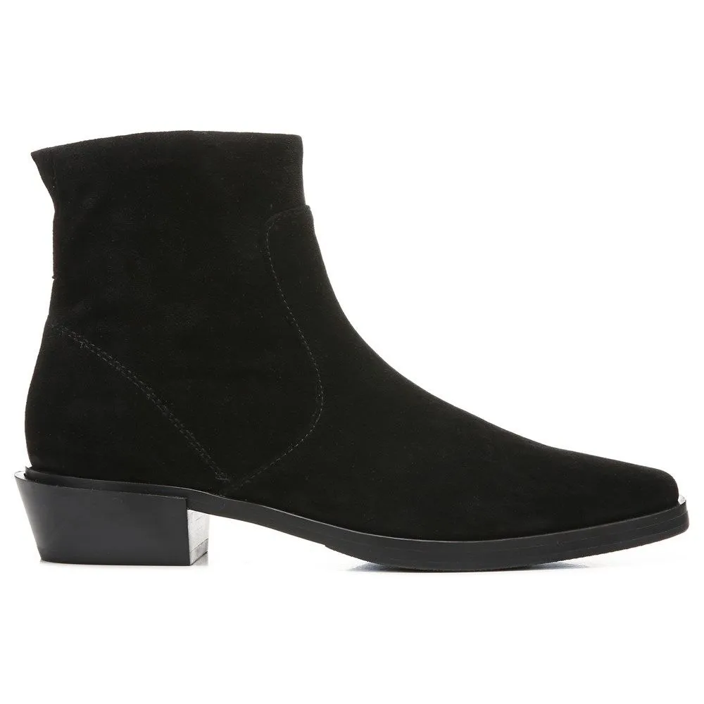 Yeni Black Suede Franco Sarto Ankle Boot