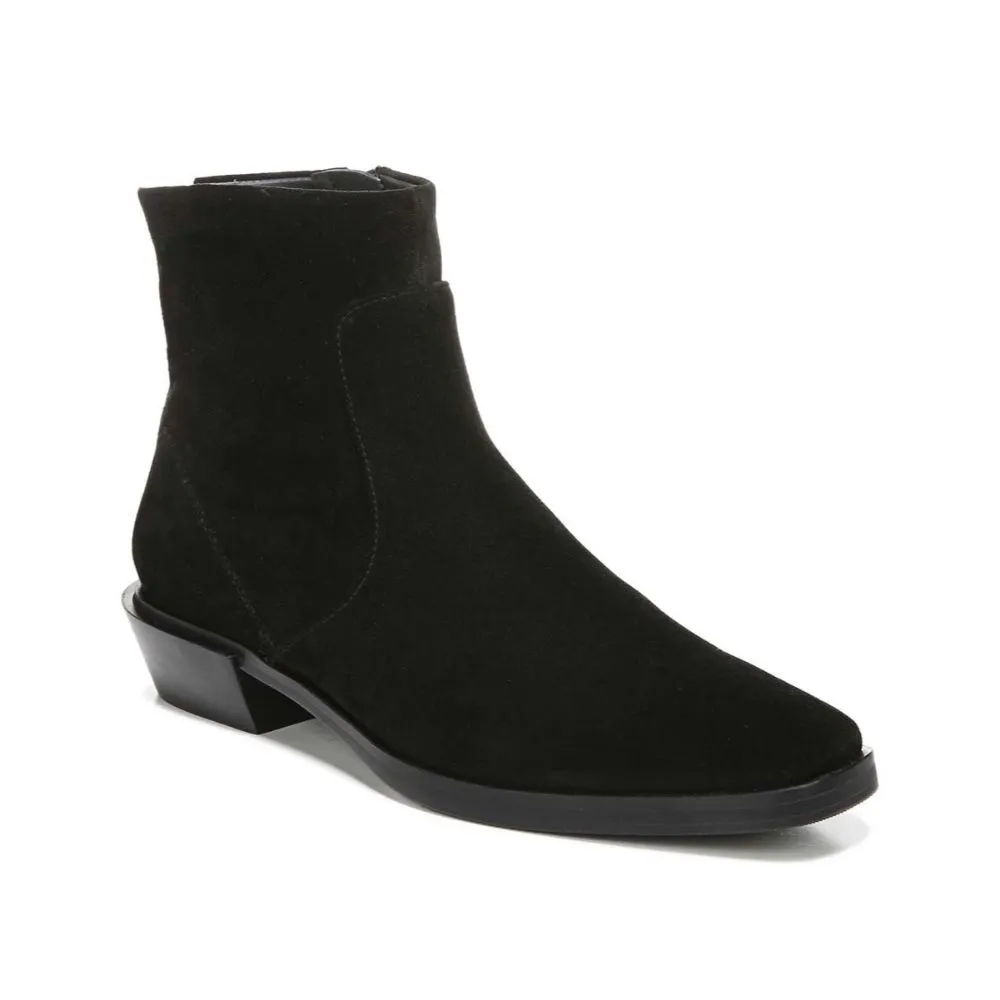Yeni Black Suede Franco Sarto Ankle Boot